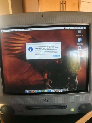 Vintage Apple iMac G3 with Keyboard Late 90 ' s early 2000 3