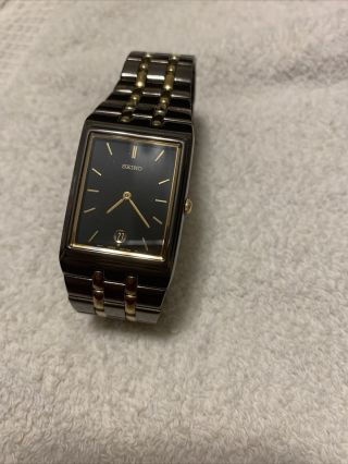 SEIKO Men’s 7N39 - 5A29 R1 Black/Gold Tone Watch W/Date 2
