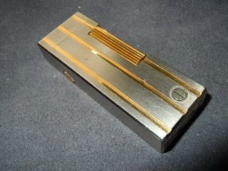 Dunhill Rollagas Silver Iii Line Gold Gas Lighter
