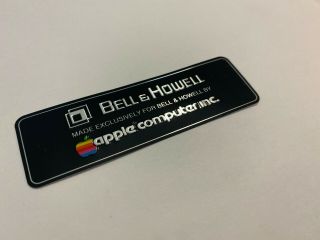 Apple Ii Bell & Howell Top Case Emblem,  Apple Bell&howell Top Label