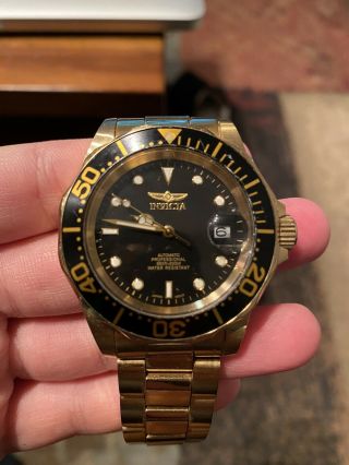 Invicta Pro Diver Men’s Watch - Automatic - Stainless Steal - Gold Tone