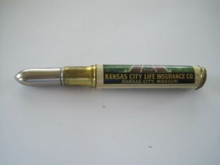 Bullet Pencil Advertising Kansas City Life Insurance Co Vintage