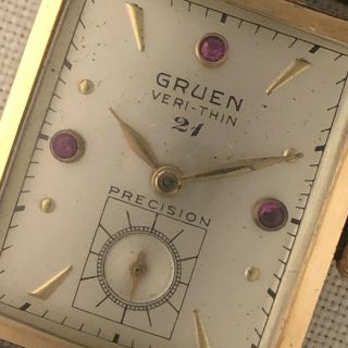 Vintage Gruen Veri - Thin “21” Solid 14k Mens Dress Watch - And