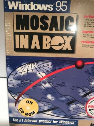 RARE Vintage Software Mosaic In A Box for Windows 95 1995 On Cd ROM 2