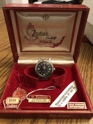 Zodiac Vintage Sea Wolf Automatic Divers Watch,