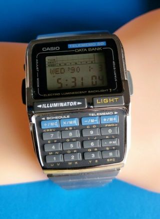 Rare Vintage Casio Dbc - 630 Digital Calculator 50 Data Bank Watch Mod 1276