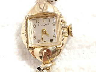 Vintage Bulova Swiss Wind Up Watch 10k Rolled Gold Plated Seventeen Jewels