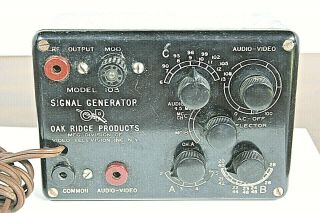Vintage Oakridge Product Signal Generator Model 103 Rf - Audio - Video Test Unit