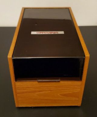 Vintage Computermate 5.  25” Floppy Disk Cd Filing Storage Case 8 Dividers 1980s