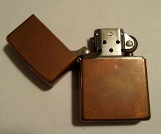 Solid Copper Zippo Lighter 2003 D Marked