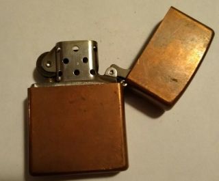 Solid Copper Zippo Lighter 2003 D Marked 2