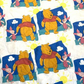 Rare Vintage 90’s Disney Winnie The Pooh & Piglet Reversible Twin Comforter