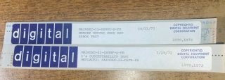 1972 Dec Pdp - 11 Oem Paper Tape Programs Memory Moving 1 