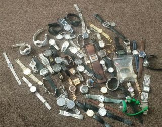 Joblot Watches Spares Or Repairs,  Parts,  Casio Rotary Lorus Ken Cole Fossil Etc