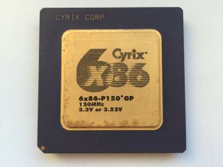 Cyrix 6x86 - P150,  Gp 120 Mhz,  6x86 - P150 Vintage Cpu,  Gold,