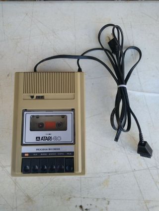 Vintage Atari 410 Program Recorder With Box And Instructions