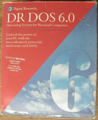 Digital Research Dos 6.  0 Probably The Best Dos Ever Box,  Bonus Book
