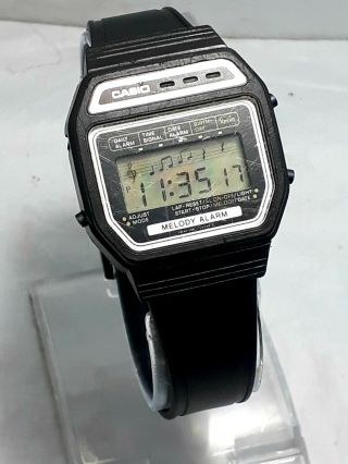 Vintage Casio 408m - 62 Melody Digital Men ' s Wrist Watch 3