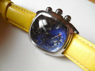 Invicta Dragon Lupah Wrist Watch Royal Blue Dial / Yellow Lorica Band 2095