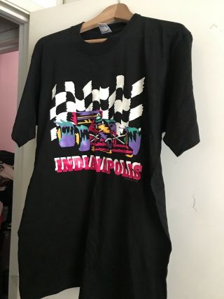 Vtg 1991 Indy 500 Racing Tee Shirt Indianapolis F1 Racing Graphic Usa Made