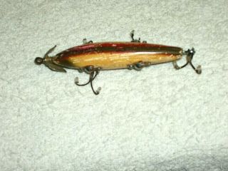 Vintage Old Heddon Lure - Has 5 Hooks Not Sure Of The Name