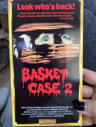 Basket Case 2 Vhs Movie Video Vintage Cult Horror 1990 Oop Blood Gore Film