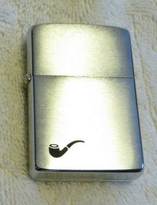 1982 Vintage Htf Rare Zippo Pipe Lighter Chrome Or Fired Great Condit