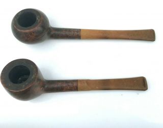 Vintage Dr Mcquade Yorkist Briar Pipe Set Of Two.  Number 57 & 92 Printed On Pipe