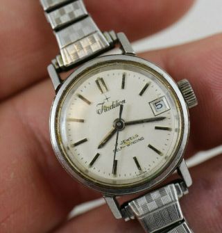 Vintage Sears Tradition Automatic 17 Jewel Swiss Made Ladies Watch W/ Date