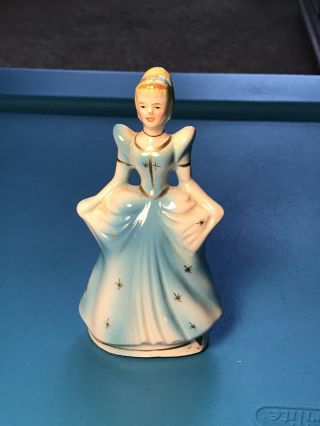 1960 Disney Princess Cinderella Figure Porcelain Ceramic Japan Vintage 5 " - Rare