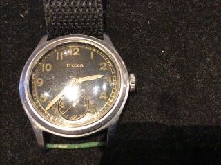 Vintage Doxa 35mm German Solider WWII Era Wrist Watch 2