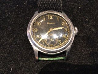 Vintage Doxa 35mm German Solider WWII Era Wrist Watch 3