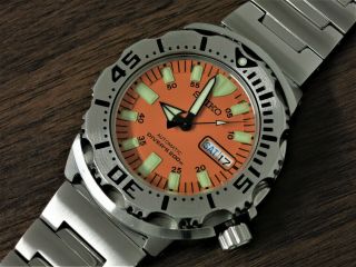Seiko Skx781 1st Gen Orange Monster 7s26 0350 Automatic Diver Steel Bracelet