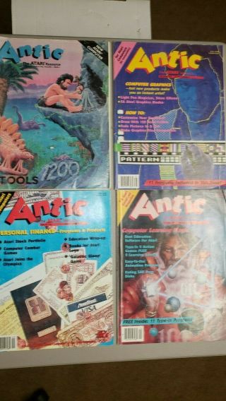 Antic The Atari Resource 1983 1984 Vol.  1 No.  3,  Vol.  2 No.  11,  Vol 3 No.  5 - 6