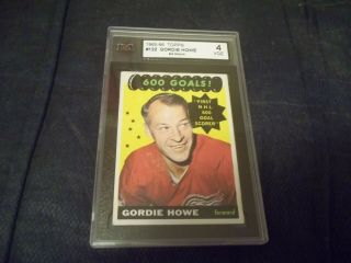 1965 - 66 Topps 122 Gordie Howe 600 Goals Sp - Ksa 4 Vge - No Crease - Centered