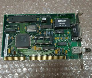 Vintage 1992 Intel 303575 - 001 Etherexpress 16 Bit Isa Lan Adapter,  Aui & Coax
