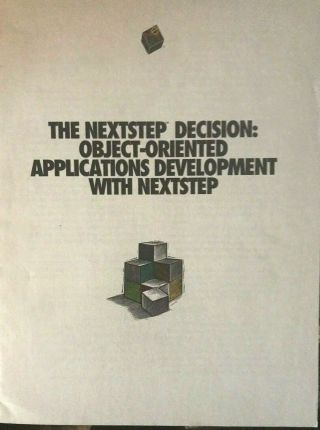 The Nextstep Decision Object Oriented Software Development Steve Jobs Next