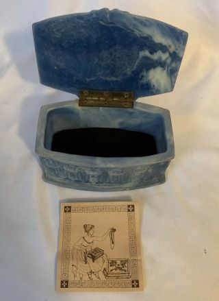 Vintage Incolay Blue Stone Jewelry Box 2