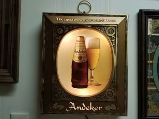Vintage Andeker Pabst Brewing Lighted Beer Sign Milwaukee Pabst /never Displayed