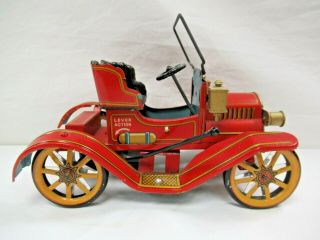 Vintage Japan Modern Toys Tin Litho Lever Action Metal Toy Car 8