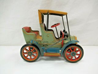 Vintage Japan Modern Toys Tin Litho Lever Action Metal Toy 2 Seater Car 3