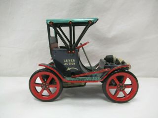Vintage Japan Modern Toys Tin Litho Lever Action Metal Toy Model T Car 2