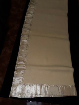 Vintage Triboro - Yellow Baby Blanket - 36”x45” - Acrylic W/ Satin Binding