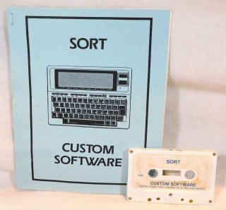 Vintage Sort Program Software For Trs - 80,  Tandy 100,  Nec Pc - 8201,  Ti 99/4a
