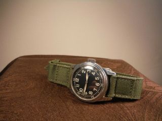 Elgin wrist watch WW - 2 Hacking Military type A - 11 model 539 Military band 3