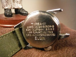 Elgin wrist watch WW - 2 Hacking Military type A - 11 model 539 Military band 5