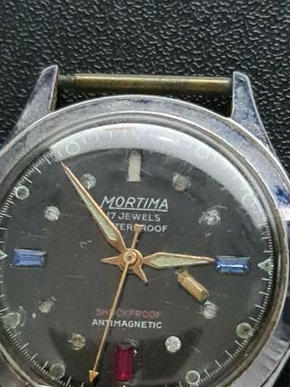 Gents Vintage Mortima Watch 17 Jewel Mechanical Wind Up Spares