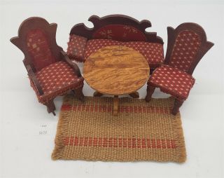 Lmas Vintage Doll House Furniture - Victorian Chaise,  Rocker,