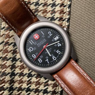 Wenger Sak Design 0605 Swiss Made Tan Leather Quartz 37mm Watch