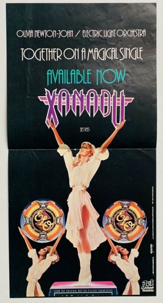 Olivia Newton - John Electric Light Orchestra Vintage 1980 Advert Xanadu